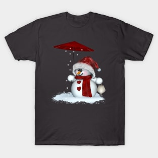 Little Snowman in red T-Shirt